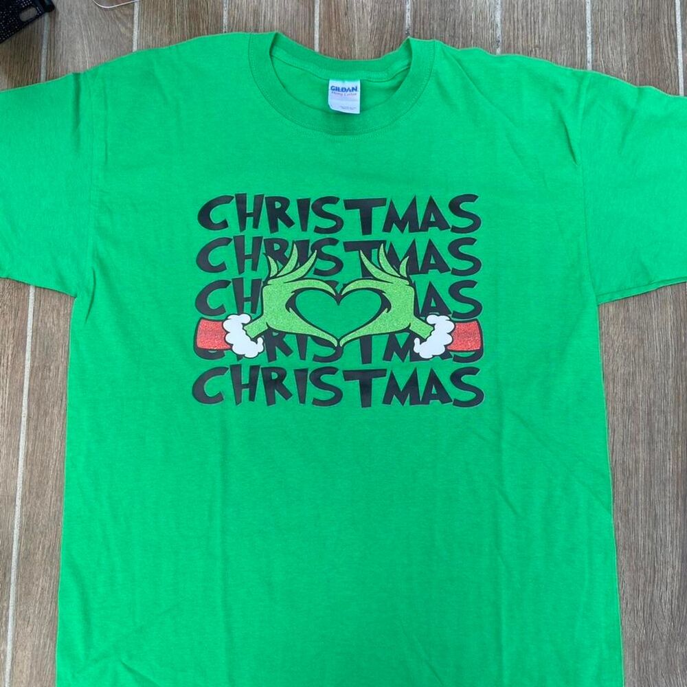 Gildan Grinch Christmas Green T-shirt